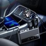 Incarcator auto Joyroom JR-CL06, 5 Porturi USB si 1 Port USB-C, Afisaj LED, 154W, Quick Charge 3.0, Lungime cablu 1m, Negru 3 - lerato.ro
