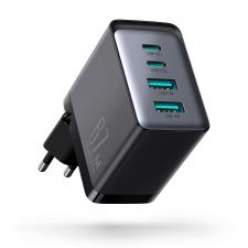 Incarcator rapid retea GaN Ultra Joyroom TCG02, 2x USB-C, 2x USB, 67W, 5A, Cablu USB-C la USB-C 100W 1.2m inclus, Negru