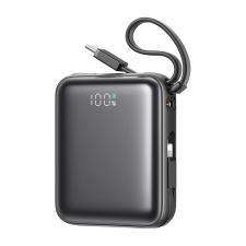 Baterie externa Joyroom Mini JR-PBF27, 10000mAh, 22.5W, Cabluri USB-C/Lightning incorporate, Negru