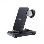 Statie de incarcare 4 in 1 Joyroom JR-WQS02, 7.5 / 5 / 2.5W, 2x Lightnigh, 1x USB-A, Pliabila, Negru 3 - lerato.ro