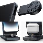 Statie de incarcare 4 in 1 Joyroom JR-WQS02, 7.5 / 5 / 2.5W, 2x Lightnigh, 1x USB-A, Pliabila, Negru 9 - lerato.ro