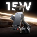 Suport auto magnetic Joyroom JR-ZS241S, Wireless Charging 15W, Dashboard Mount, Compatibil MagSafe, Rotire 360 grade, Negru 3 - lerato.ro