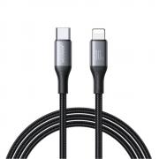 Cablu pentru incarcare si transfer de date joyroom S-A28 Flash Series, USB-C la Lightning, 30W, 480 Mbps, 2m, Negru