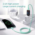 Cablu pentru incarcare si transfer de date Joyroom S-2030M8, USB-A la MicroUSB, 3A, 2m, Verde 7 - lerato.ro