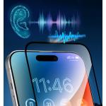 Folie protectie sticla securizata Joyroom Corning Eyecare compatibila cu iPhone 15 / 16, Negru 11 - lerato.ro