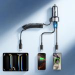 Incarcator auto Joyroom JR-CL07, 1x USB-C, 1xUSB-A,  1x Cablu USB-C, 72W, Negru 8 - lerato.ro