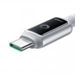 Cablu pentru incarcare si transfer de date Joyroom S-A55 StarFlight, USB-C la USB-C, 100W, 1.2m, Alb 3 - lerato.ro