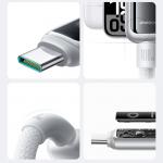 Cablu pentru incarcare si transfer de date Joyroom S-A55 StarFlight, USB-C la USB-C, 100W, 1.2m, Alb 11 - lerato.ro