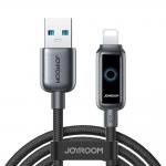 Cablu pentru incarcare si transfer de date JoyroomS-A55 StarFlight, USB-A la Lightning, 3A, 1.2m, Negru 2 - lerato.ro