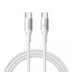 Cablu pentru incarcare si transfer de date Joyroom S-A28 Flash, USB-C la USB-C, 60W, 480Mbps, 1m, Alb 2 - lerato.ro