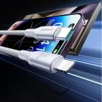 Cablu pentru incarcare si transfer de date Joyroom S-A28 Flash, USB-C la Lightning, 30W, 480Mbps, 1m, Alb 3 - lerato.ro