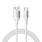 Cablu pentru incarcare si transfer de date Joyroom S-A28 Flash, USB-A la USB-C, 3A, 480Mbps, 1m, Alb 2 - lerato.ro