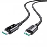 Cablu pentru incarcare si transfer de date Joyroom S-A60 StarTalk, USB-C la USB-C, 100W, 1.2m, Negru 3 - lerato.ro