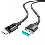 Cablu pentru incarcare si transfer de date Joyroom S-A60 StarTalk, USB-A la Lightning, 3A, 1.2m, Negru 3 - lerato.ro