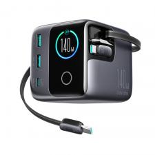 Incarcator retea Joyroom Podix JR-TRD01 GaN, 2xUSB-C, 1xUSB-A, 2x Cablu USB-C, 140W, 5A, Quick Charge, Gri