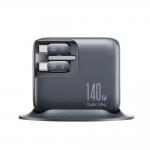 Incarcator retea Joyroom Podix JR-TRD01 GaN, 2xUSB-C, 1xUSB-A, 2x Cablu USB-C, 140W, 5A, Quick Charge, Gri 4 - lerato.ro