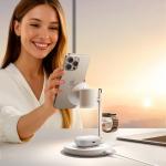 Incarcator Wireless 4in1 Joyroom JR-W23 Qi2 cu MagSafe, PD 15W, Lampa de veghe, Alb 11 - lerato.ro