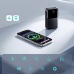 Baterie externa portabila Joyroom JR-QP192, 20000 mAh, LED, 22.5W, 2x USB-C, 1x USB-A, Negru 17 - lerato.ro