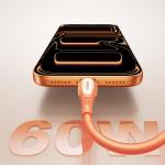 Cablu pentru incarcare si transfer de date Joyroom S-A59 Vibrant Series, 2x USB-C, 60W, 1.2m, Portocaliu 6 - lerato.ro