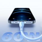 Cablu pentru incarcare si transfer de date Joyroom S-A59 Vibrant Series, 2x USB-C, 60W, 1.2m, Albastru 8 - lerato.ro