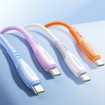 Cablu pentru incarcare si transfer de date Joyroom S-A59 Vibrant Series, 2x USB-C, 60W, 1.2m, Albastru 10 - lerato.ro