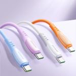 Cablu pentru incarcare si transfer de date Joyroom S-A59 Vibrant Series, 2x USB-C, 60W, 1.2m, Mov 9 - lerato.ro