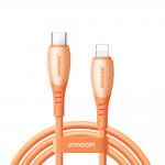 Cablu pentru incarcare si transfer de date Joyroom S-A59 Vibrant Series, USB-C/Lightning, 30W, 1.2m, Portocaliu 2 - lerato.ro