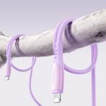 Cablu pentru incarcare si transfer de date Joyroom S-A59 Vibrant Series, USB-C/Lightning, 30W, 1.2m, Mov 10 - lerato.ro