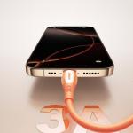 Cablu pentru incarcare si transfer de date Joyroom S-A59 Vibrant Series, USB/Lightning, 3A, 480Mbps, 1.2m, Portocaliu 9 - lerato.ro
