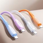 Cablu pentru incarcare si transfer de date Joyroom S-A59 Vibrant Series, USB/Lightning, 3A, 480Mbps, 1.2m, Portocaliu 10 - lerato.ro