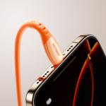 Cablu pentru incarcare si transfer de date Joyroom S-A59 Vibrant Series, USB/Lightning, 3A, 480Mbps, 1.2m, Portocaliu 11 - lerato.ro