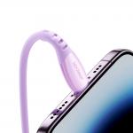 Cablu pentru incarcare si transfer de date Joyroom S-A59 Vibrant Series, USB/Lightning, 3A, 480Mbps, 1.2m, Mov 7 - lerato.ro