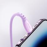 Cablu pentru incarcare si transfer de date Joyroom S-A59 Vibrant Series, USB/Lightning, 3A, 480Mbps, 1.2m, Mov 11 - lerato.ro