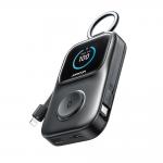 Baterie externa Joyroom JR-W19, 5000 mAh, 3A, 1x USB-C, 1x Cablu USB-C, 1x Cablu Lightning, Incarcare Wireless 5W, Negru 4 - lerato.ro