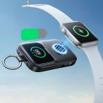 Baterie externa Joyroom JR-W19, 5000 mAh, 3A, 1x USB-C, 1x Cablu USB-C, 1x Cablu Lightning, Incarcare Wireless 5W, Negru 9 - lerato.ro