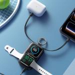 Baterie externa Joyroom JR-W19, 5000 mAh, 3A, 1x USB-C, 1x Cablu USB-C, 1x Cablu Lightning, Incarcare Wireless 5W, Negru 10 - lerato.ro