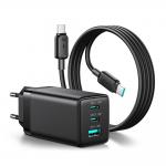 Incarcator retea Joyroom JR-TG10, 65W, 3A, 3xUSB-C, 1x USB-A, Cablu UBS-C 1.2m inlcus, Negru 2 - lerato.ro