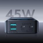 Baterie externa Joyroom JR-PBF02 Pro, 20000 mAh, 45W, 3A, 2x USB-C, 2x USB-A, Negru 12 - lerato.ro