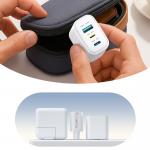 Incarcator retea Joyroom JR-TG6 GaN, 30W, 3A,1x USB-C, 1x Lightning, 1x USB-A, Alb 11 - lerato.ro