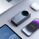 Baterie externa portabila Joyroom JR-PBF05 Pro, 30000 mAh, Afisaj digital, 65W, 3A, 2x USB-C, 1x USB-A, Negru 10 - lerato.ro