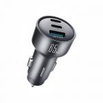 Incarcator auto Joyroom JR-CCN19, 65W, 2x USB-C, 1x USB-A, Fast Charging, Dark Gray 2 - lerato.ro