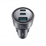 Incarcator auto Joyroom JR-CCN19, 65W, 2x USB-C, 1x USB-A, Fast Charging, Dark Gray 3 - lerato.ro