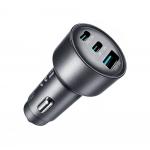 Incarcator auto Joyroom JR-CCN19, 65W, 2x USB-C, 1x USB-A, Fast Charging, Dark Gray 4 - lerato.ro