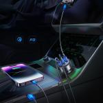 Incarcator auto Joyroom JR-CCN19, 65W, 2x USB-C, 1x USB-A, Fast Charging, Dark Gray 10 - lerato.ro