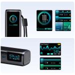 Baterie externa Joyroom PODIX PR70, 25000mAh, 240W, 2x Cablu USB-C, 1x USB-C, 1x USB-A, Gri 18 - lerato.ro