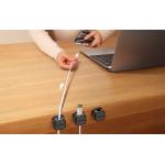 Set 3 organizatoare cabluri birou Joyroom JR-ZS368, Magnetic, Negru 4 - lerato.ro
