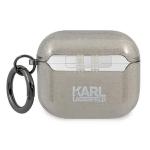 Carcasa Karl Lagerfeld KLA3UCHGK Glitter Choupette Head compatibila cu Apple AirPods 3 Negru