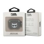 Carcasa Karl Lagerfeld KLA3UCHGK Glitter Choupette Head compatibila cu Apple AirPods 3 Negru