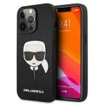 Husa Karl Lagerfeld KLHCP13LSAKHBK compatibila cu iPhone 13 Pro, Saffiano Ikonik Karl`s Head, Negru 9 - lerato.ro
