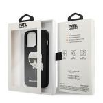 Husa Karl Lagerfeld KLHCP13LSAKHBK compatibila cu iPhone 13 Pro, Saffiano Ikonik Karl`s Head, Negru 3 - lerato.ro
